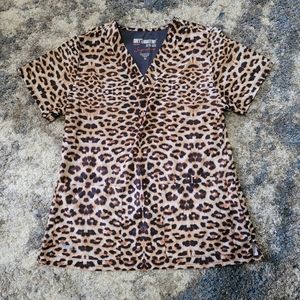 Grey's Anatomy Chettah Scrub Top